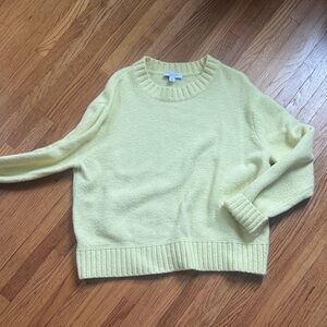Ann Taylor Soft Yellow Crew Neck Sweater